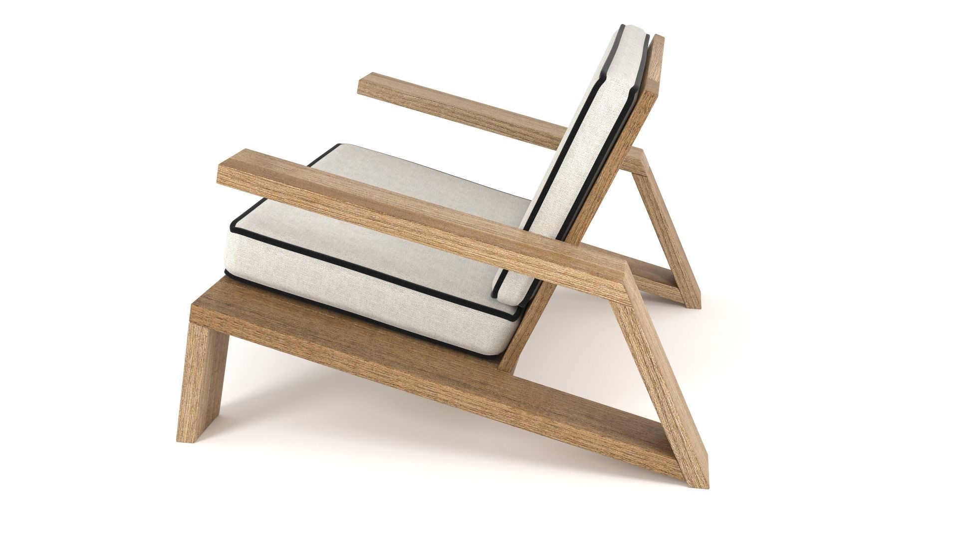 Olema Teak Lounge Chair - 3ds Max 3D model_14
