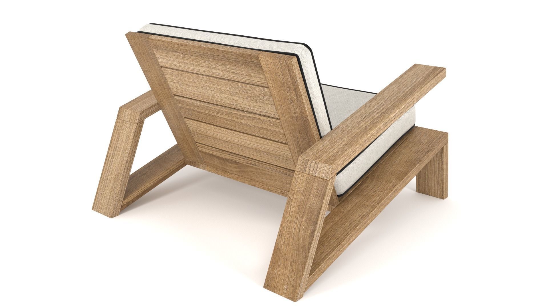 Olema Teak Lounge Chair - 3ds Max 3D model_8