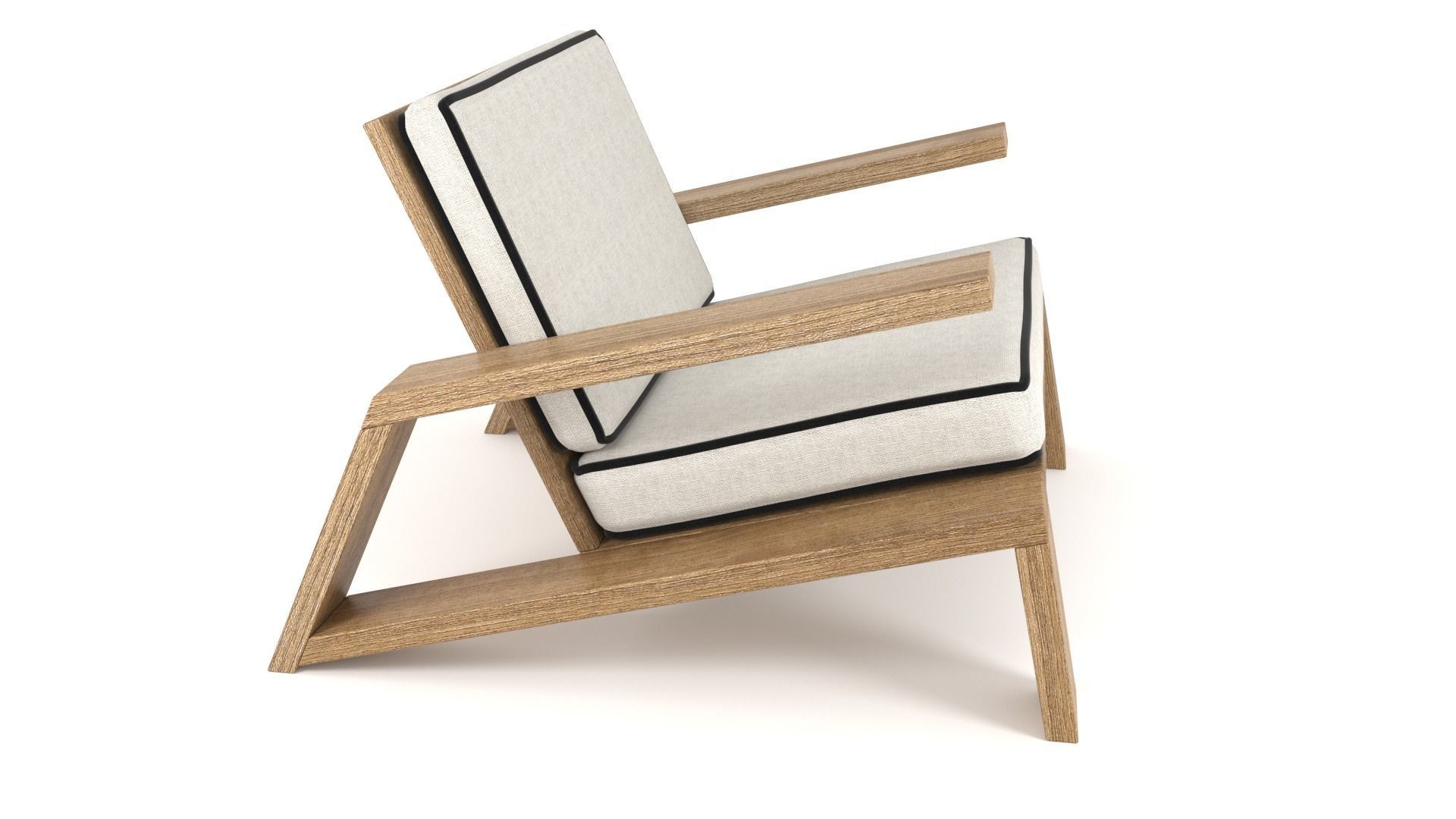 Olema Teak Lounge Chair - 3ds Max 3D model_5