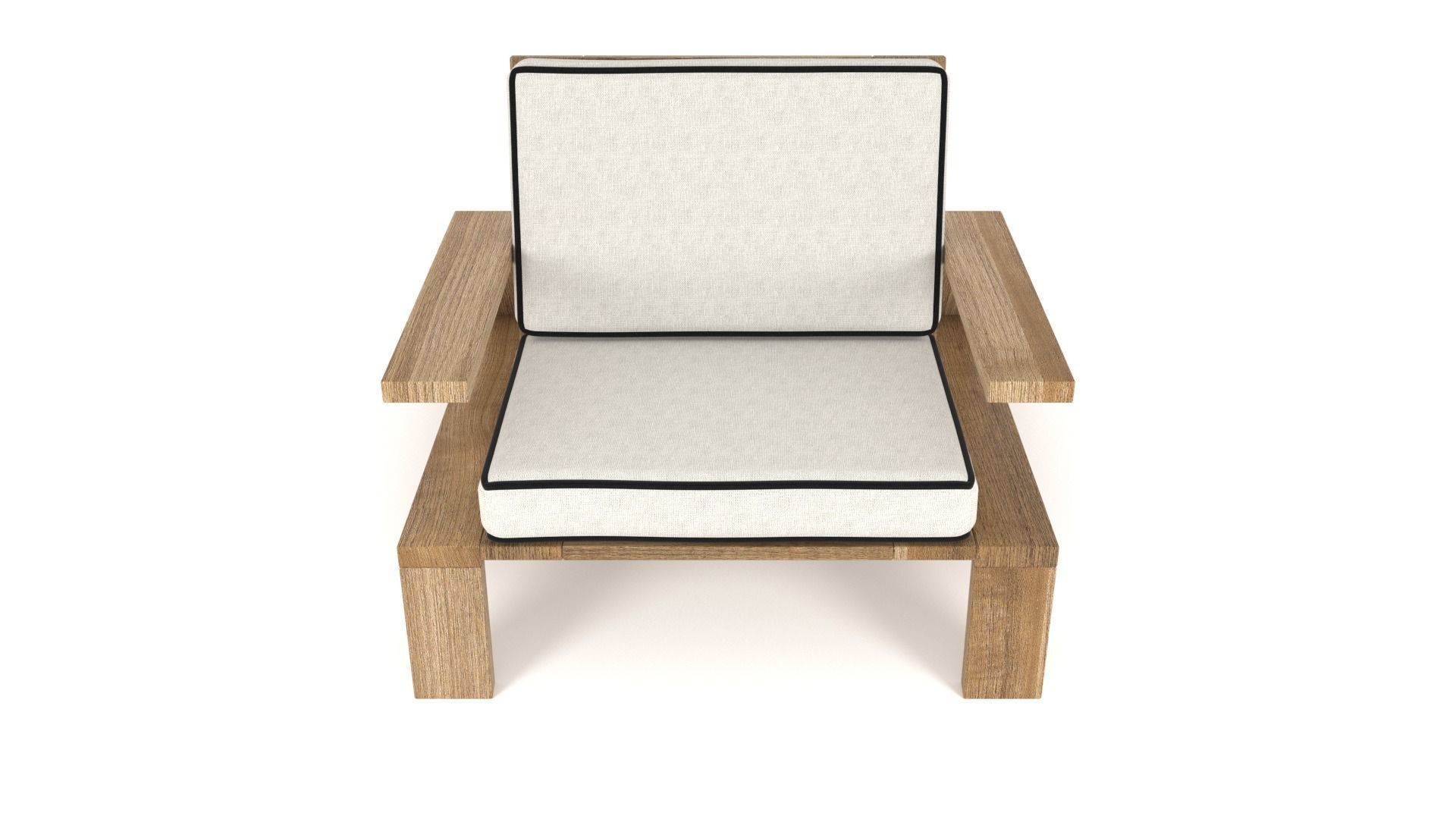 Olema Teak Lounge Chair - 3ds Max 3D model_19