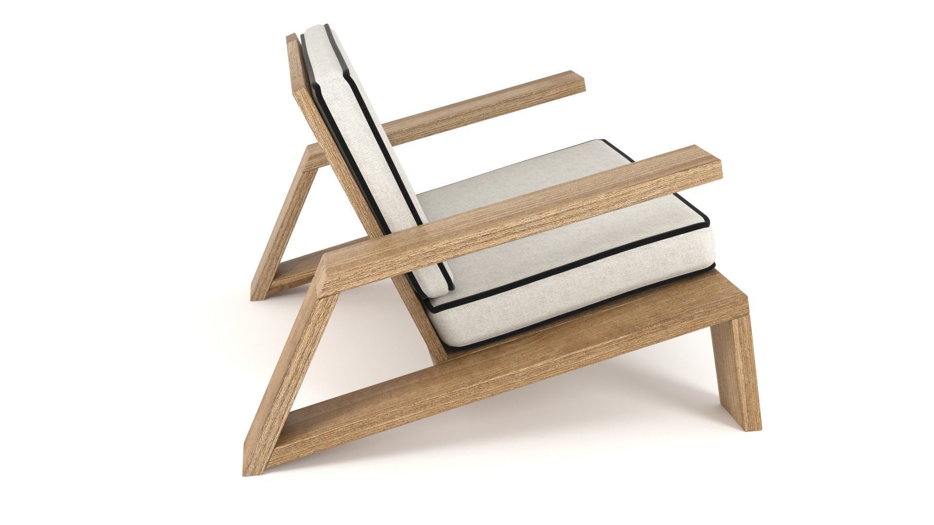 Olema Teak Lounge Chair - 3ds Max 3D model_6