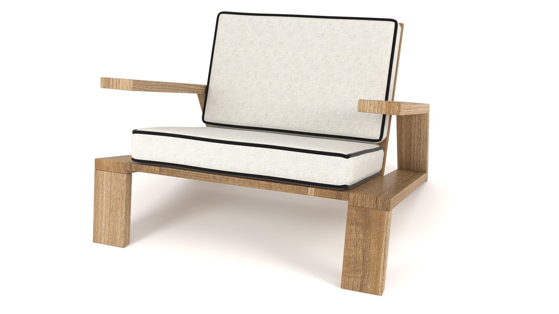 Olema Teak Lounge Chair - 3ds Max 3D model_18