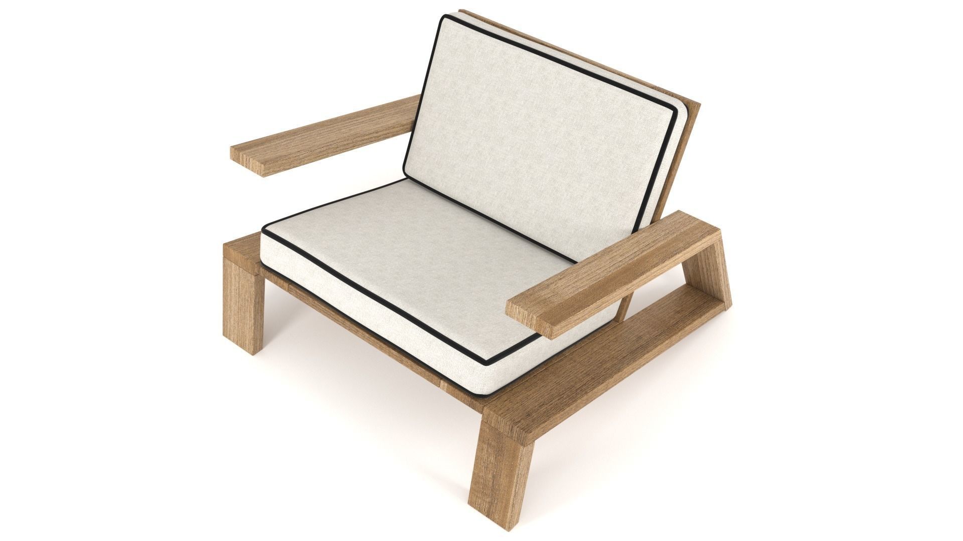 Olema Teak Lounge Chair - 3ds Max 3D model_35