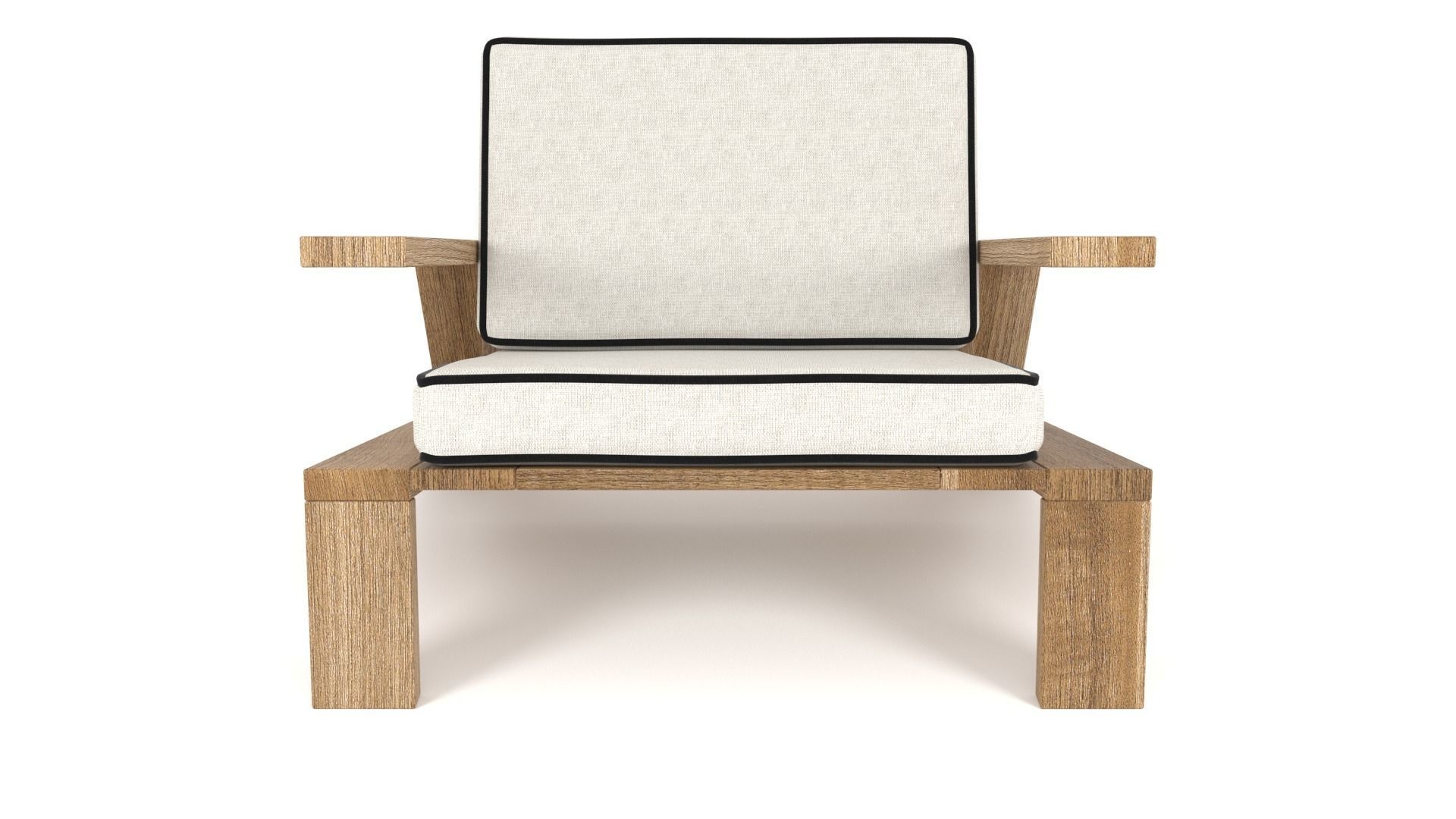 Olema Teak Lounge Chair - 3ds Max 3D model_1