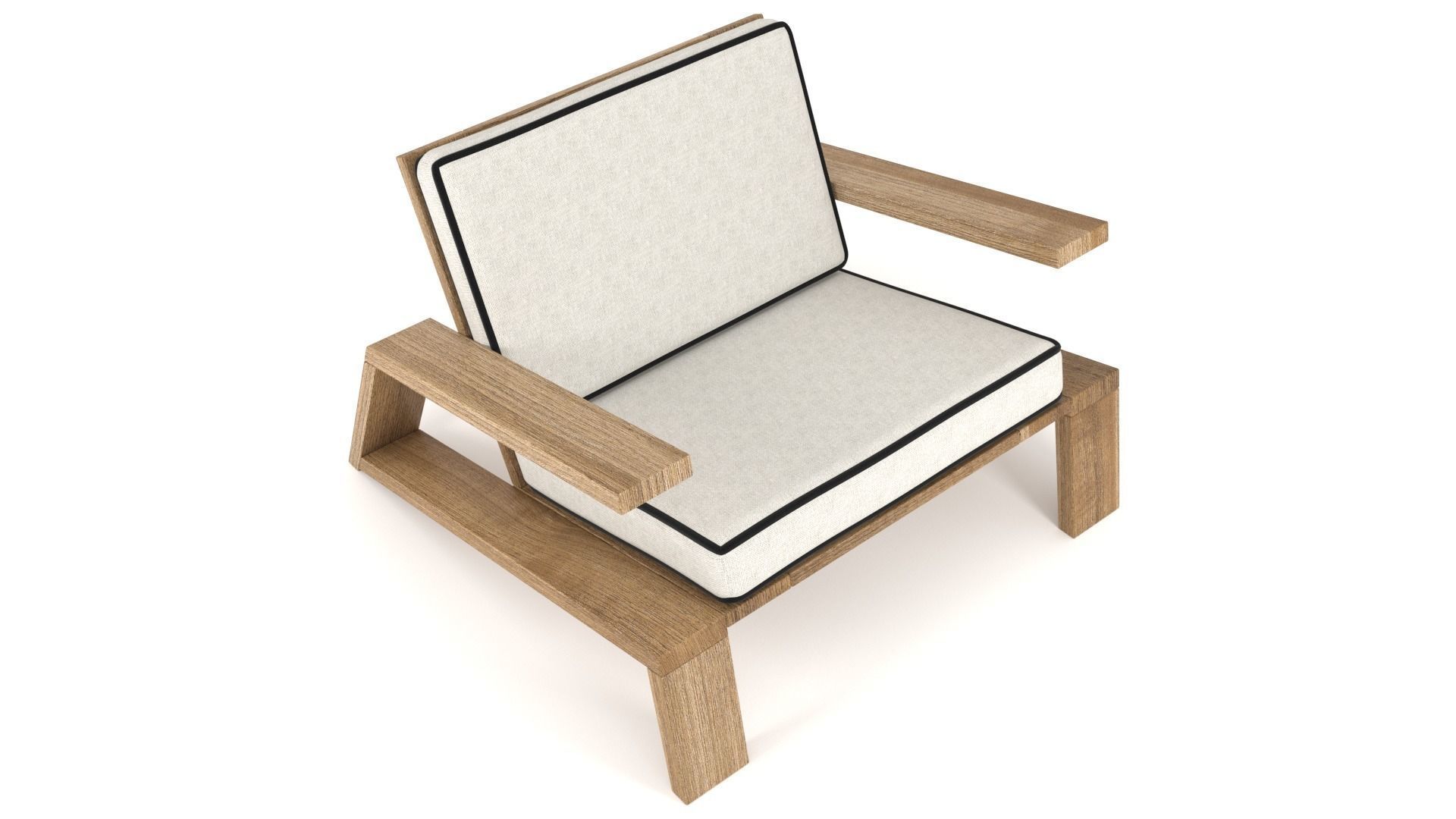 Olema Teak Lounge Chair - 3ds Max 3D model_21