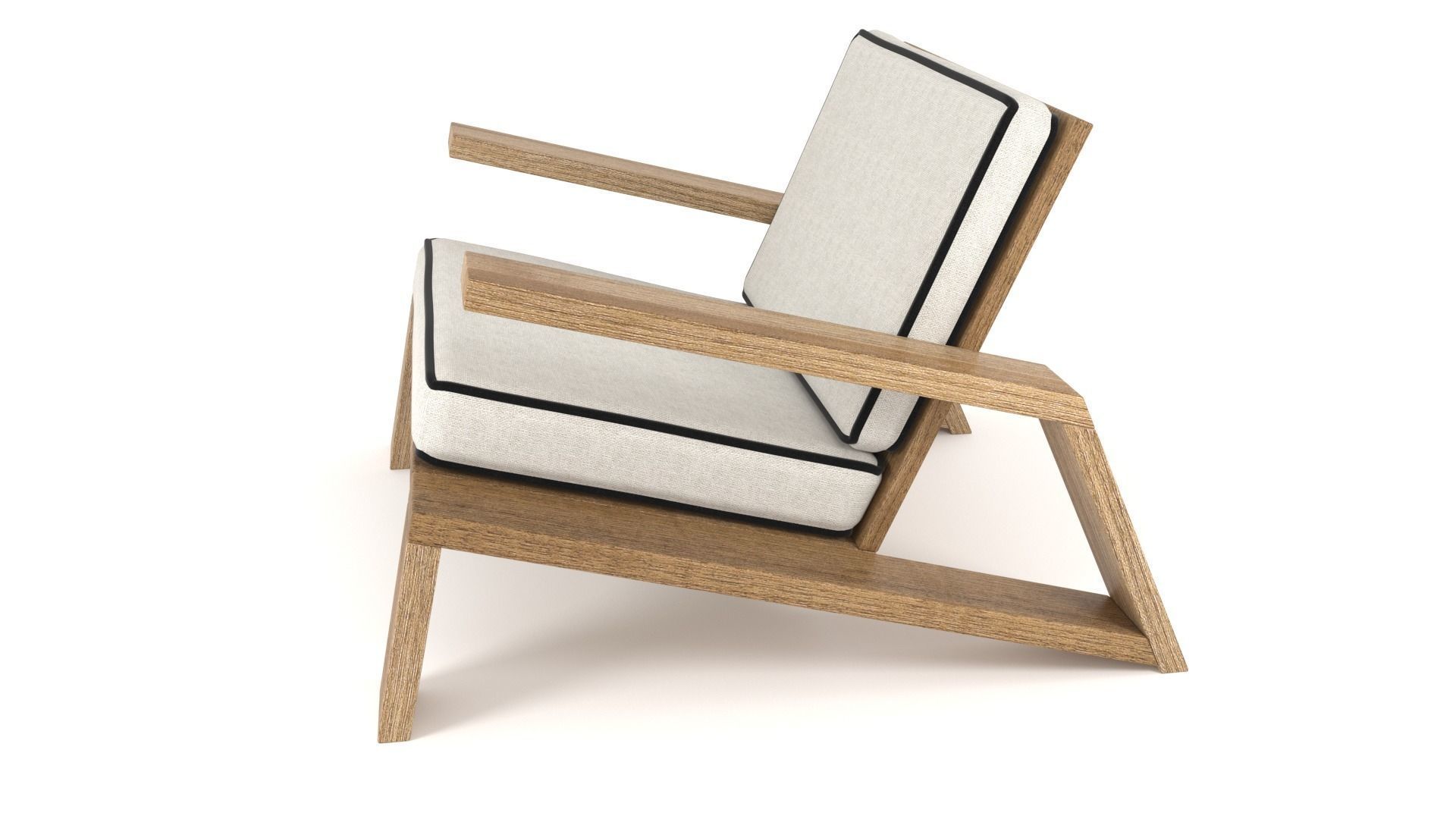 Olema Teak Lounge Chair - 3ds Max 3D model_15