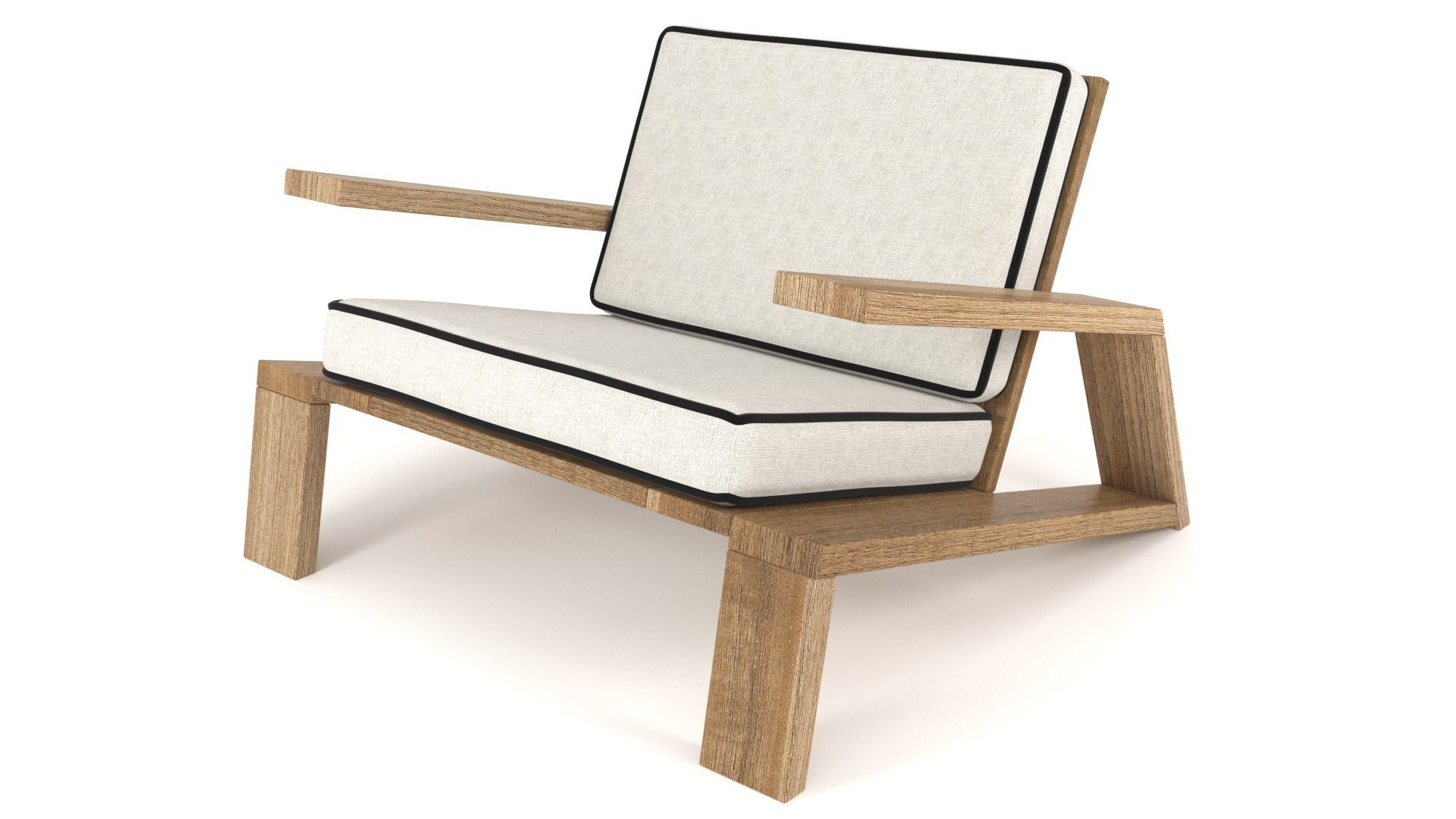Olema Teak Lounge Chair - 3ds Max 3D model_17