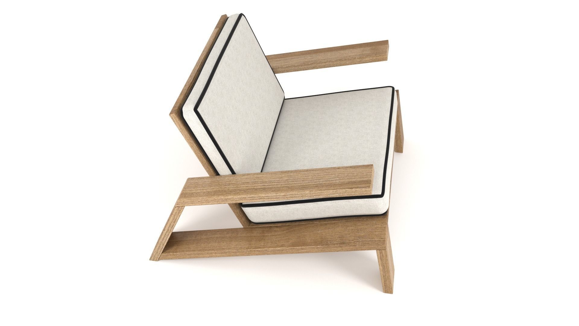 Olema Teak Lounge Chair - 3ds Max 3D model_23