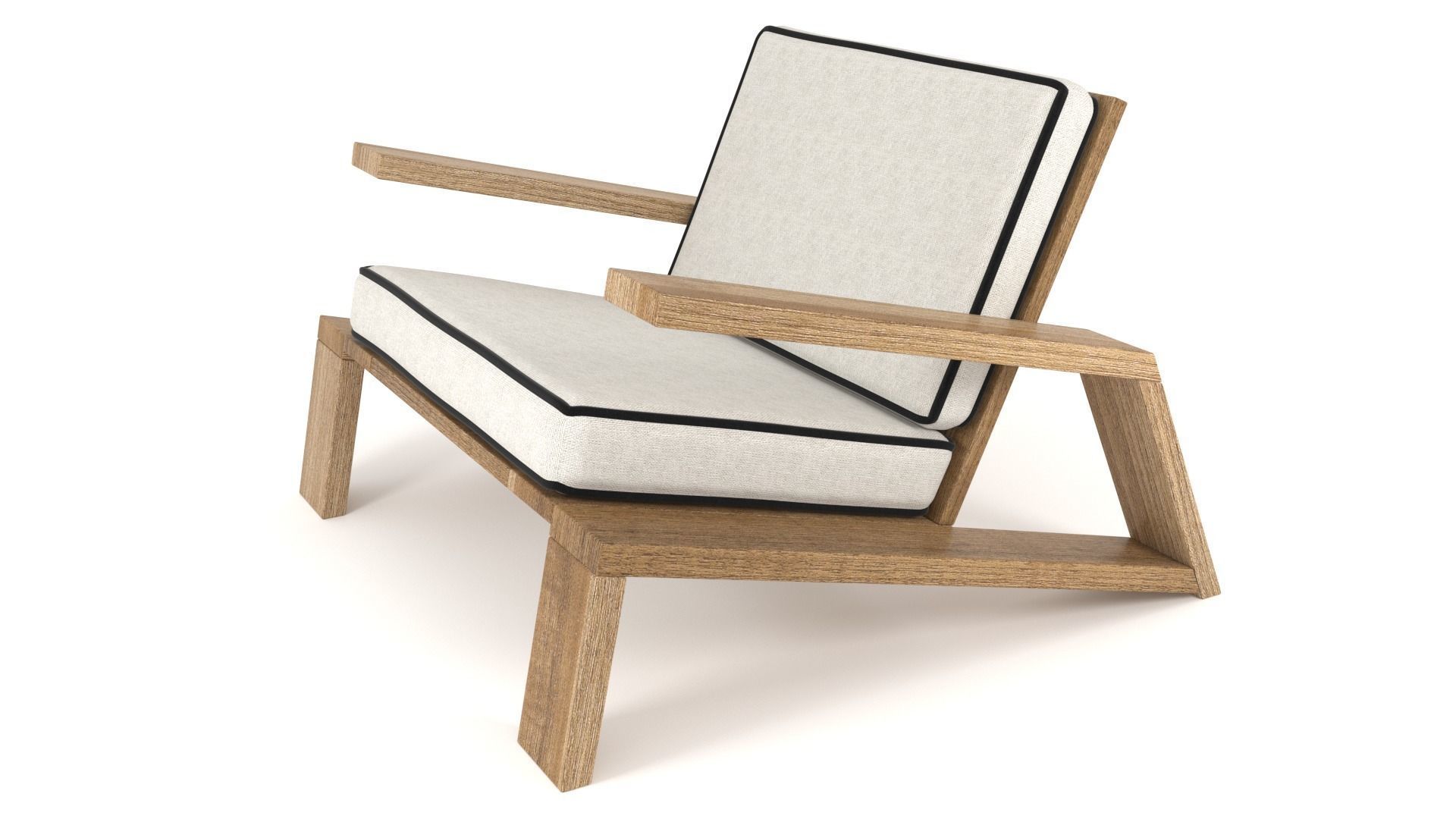 Olema Teak Lounge Chair - 3ds Max 3D model_16