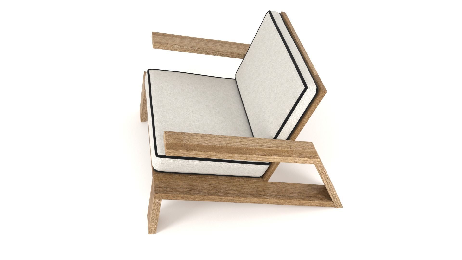 Olema Teak Lounge Chair - 3ds Max 3D model_33