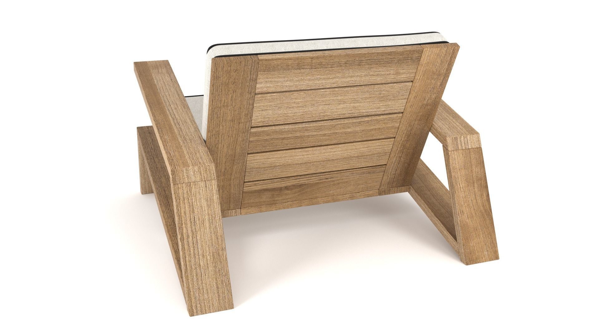 Olema Teak Lounge Chair - 3ds Max 3D model_11