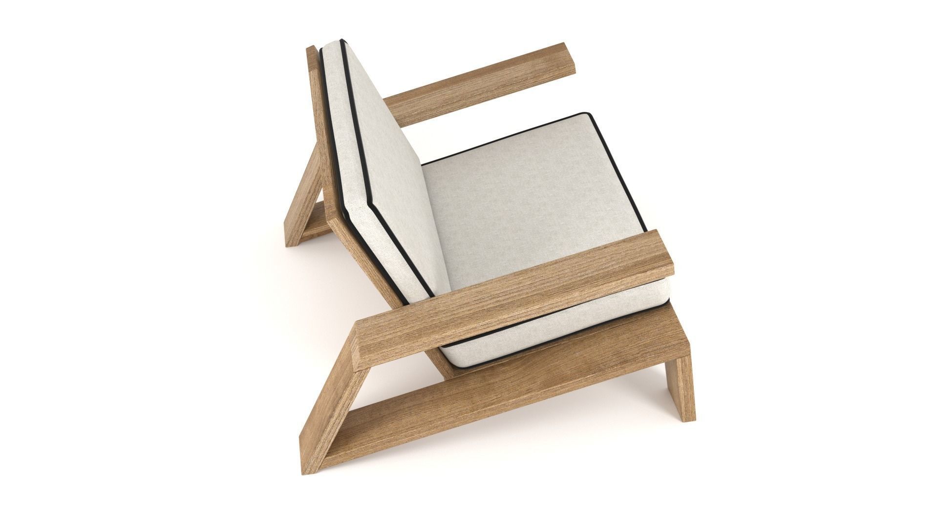 Olema Teak Lounge Chair - 3ds Max 3D model_24