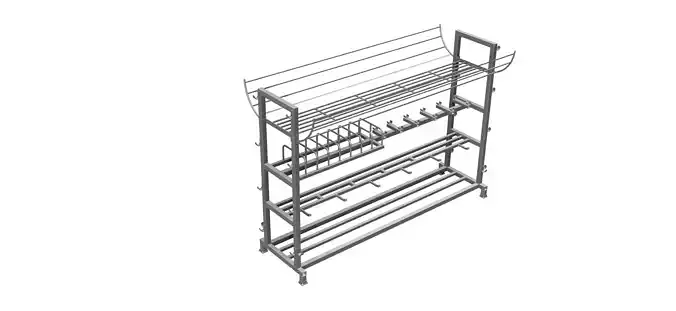 Gym equipment storage rack or stand