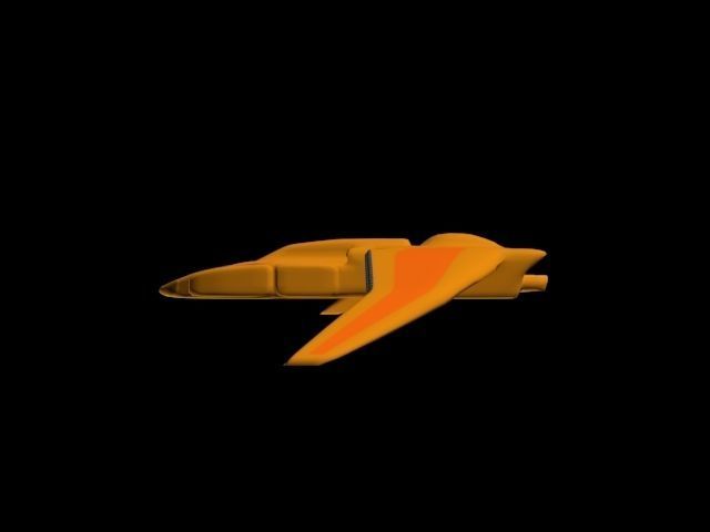 Phoenix Class Interceptor Low-poly 3D model_5