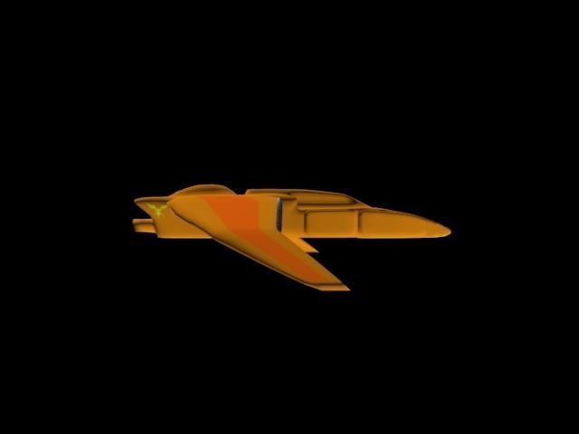 Phoenix Class Interceptor Low-poly 3D model_4
