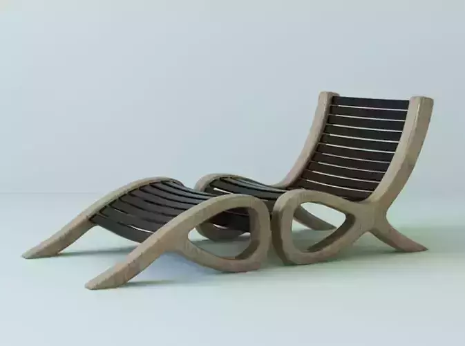 Chair with ottoman