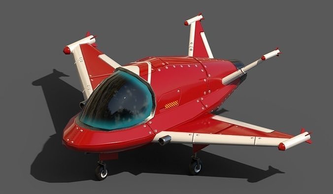 Toon Aircraft Sci Fi Lowpoly Pack Low-poly 3D model