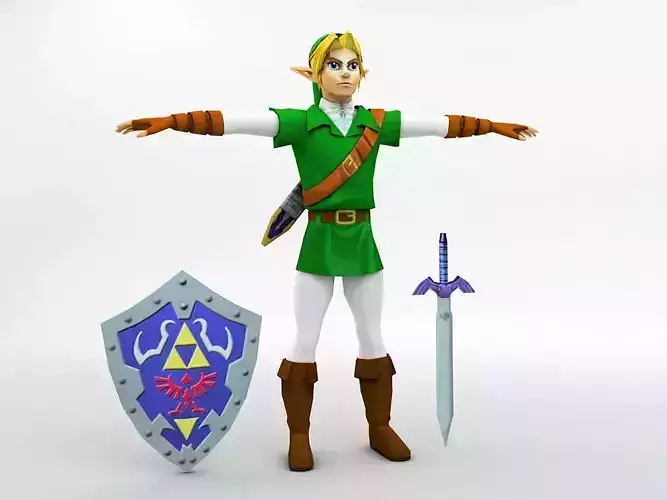 Link Character Legend of Zelda Low-poly 3D model