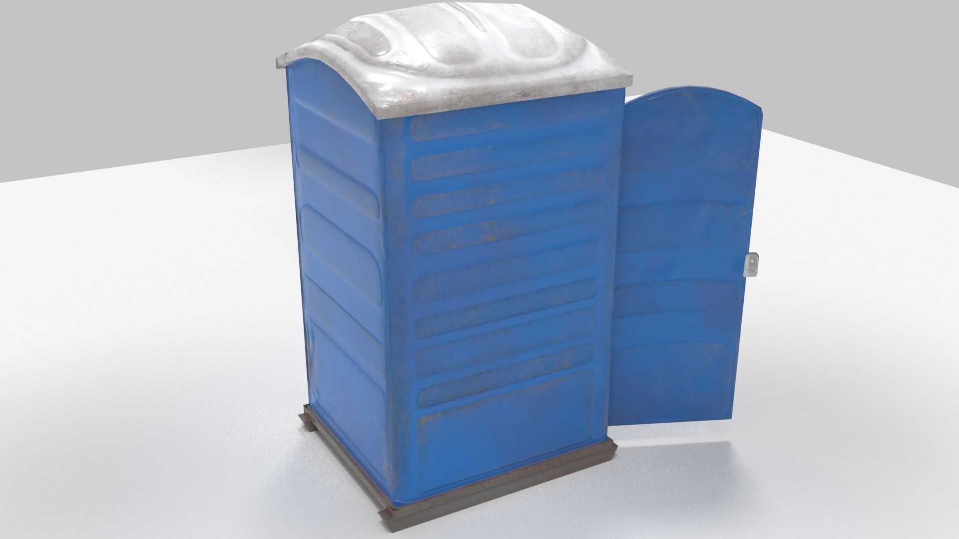 Portaloo low poly public toilet Low-poly 3D model_2