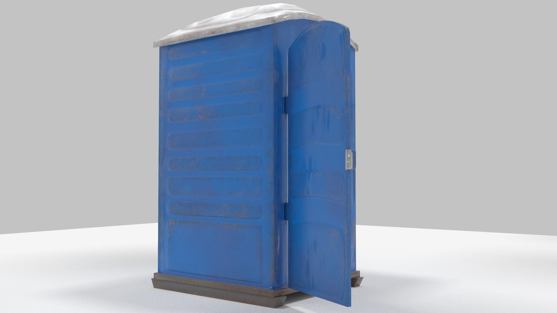 Portaloo low poly public toilet Low-poly 3D model_3