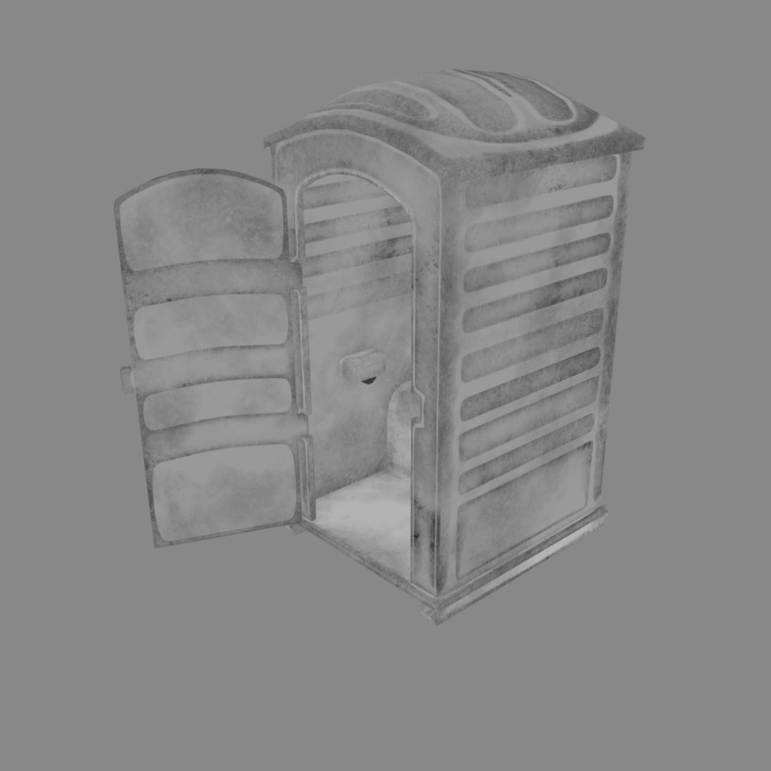 Portaloo low poly public toilet Low-poly 3D model_18