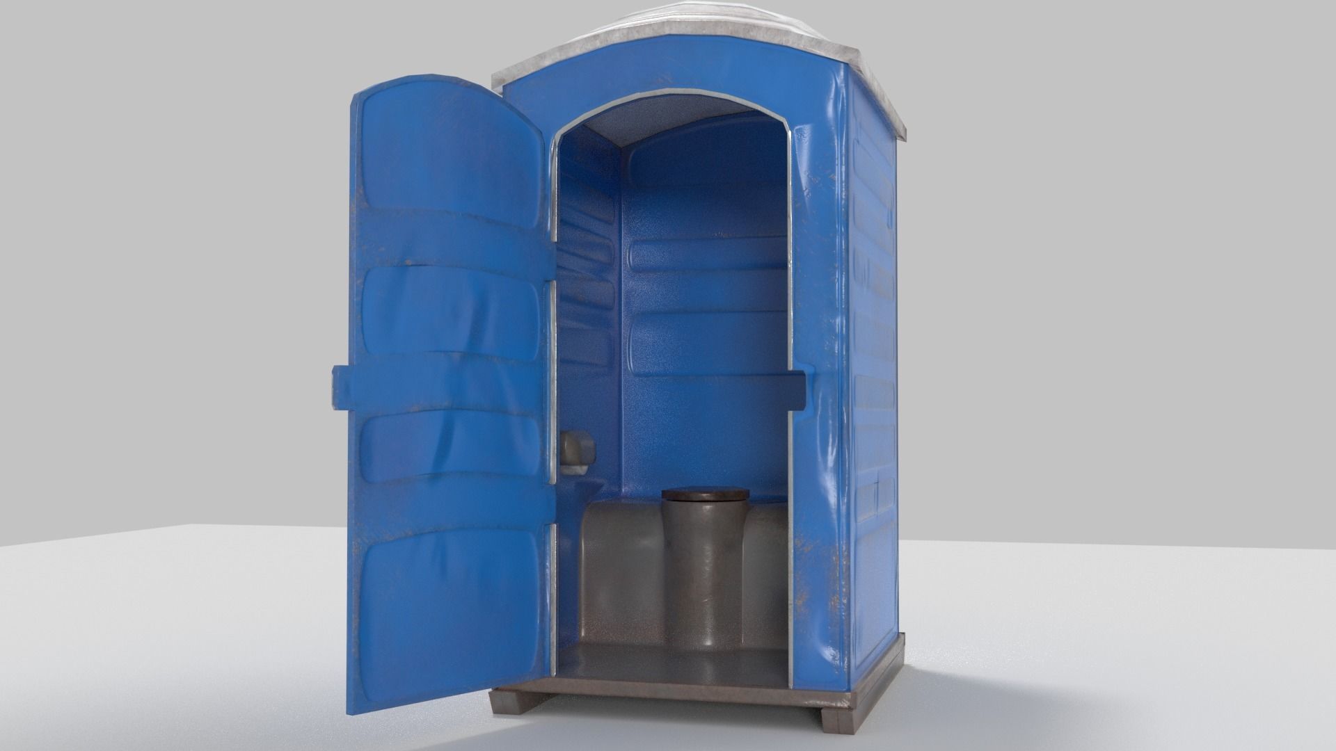 Portaloo low poly public toilet Low-poly 3D model_4