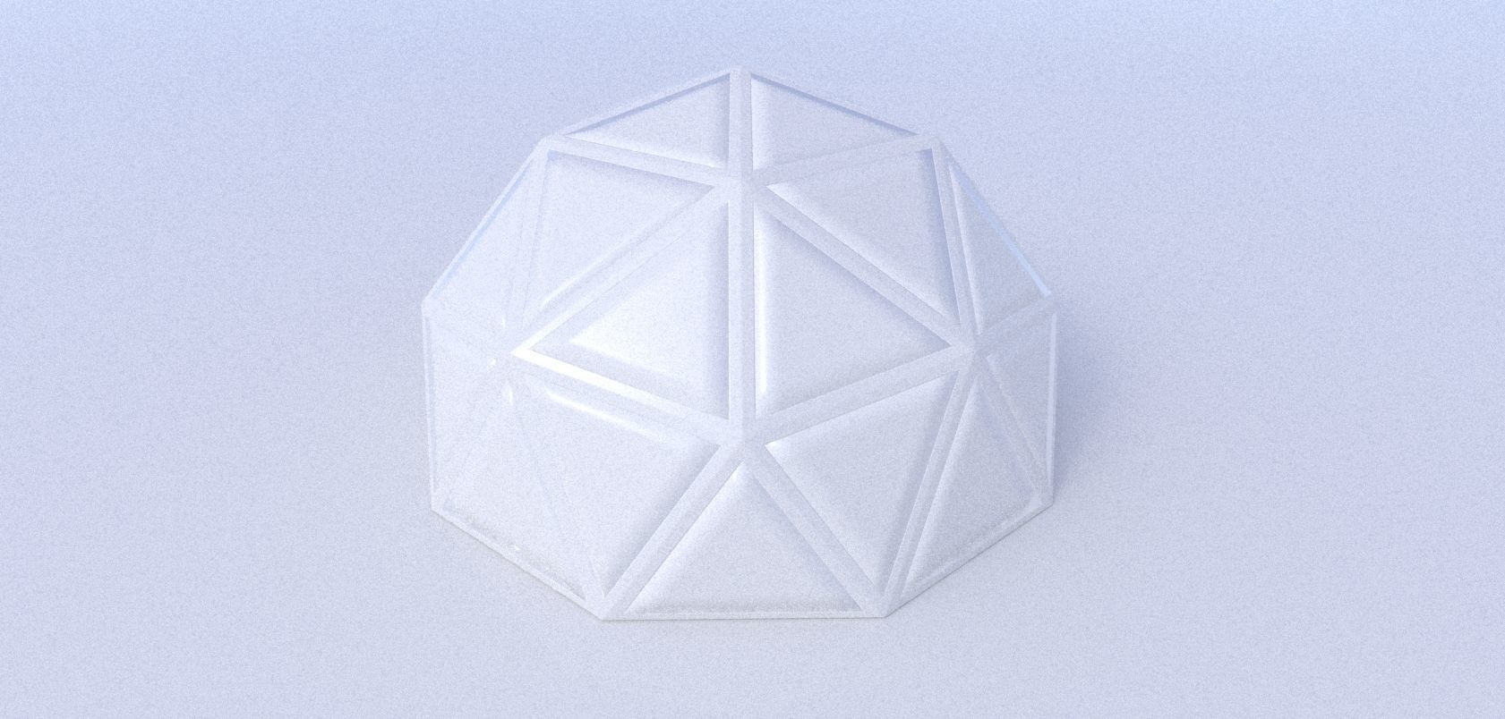 Geodesic dome structure with frame and glass panels 3D model_15