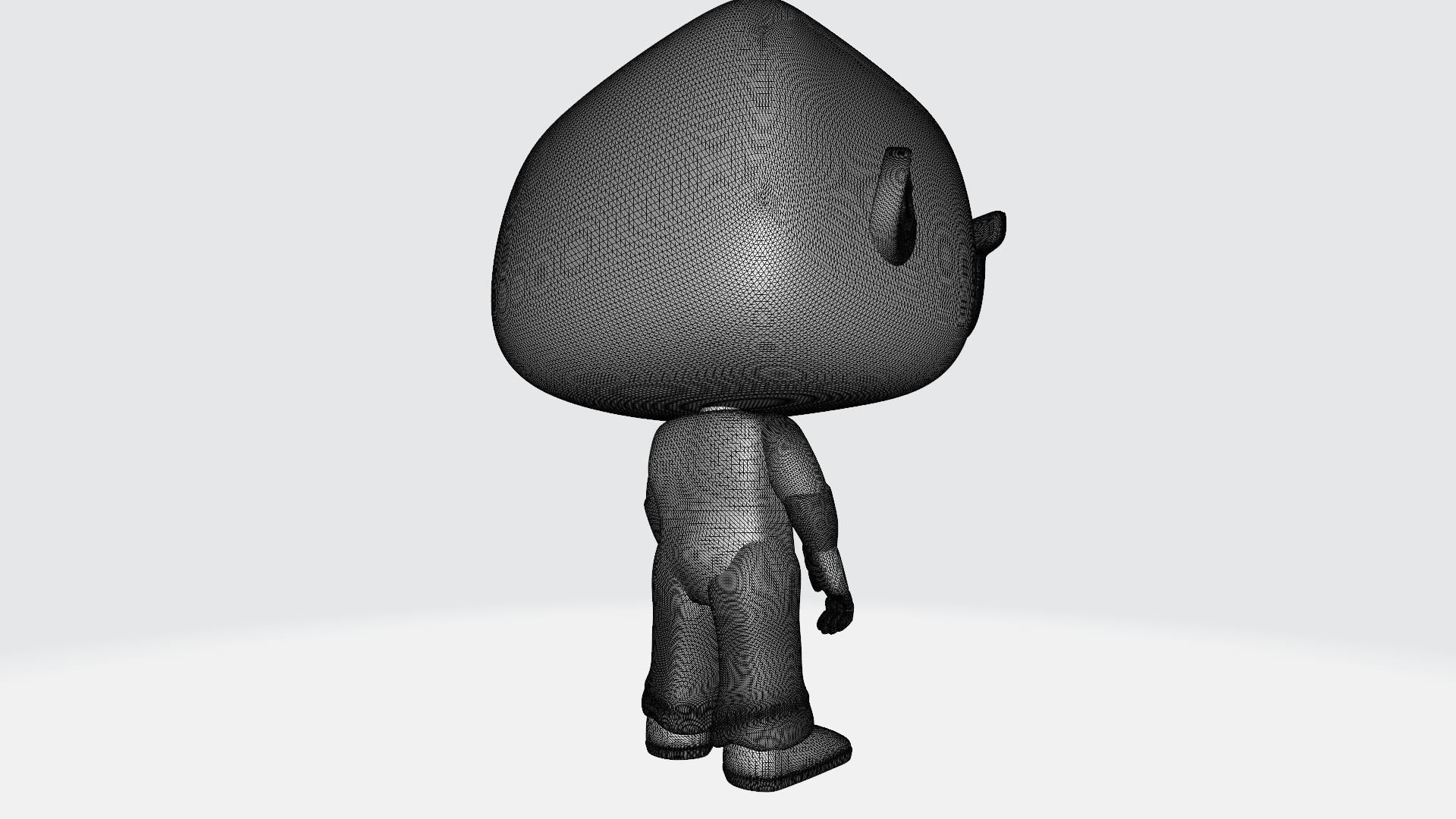 Custom Pop Bald Man Glasses Figure 3D Print 3D print model 3D print model_11