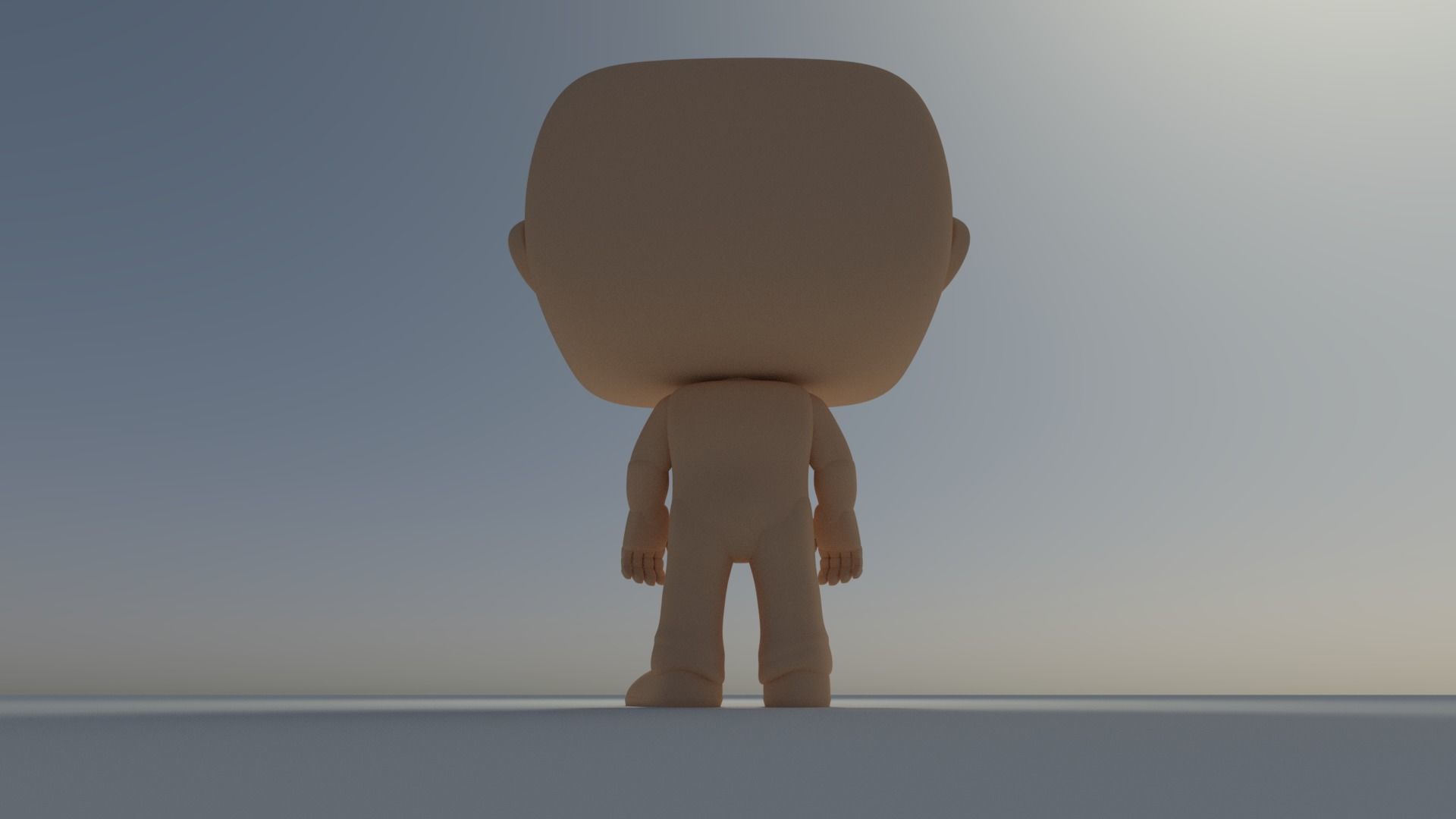 Custom Pop Bald Man Glasses Figure 3D Print 3D print model 3D print model_6