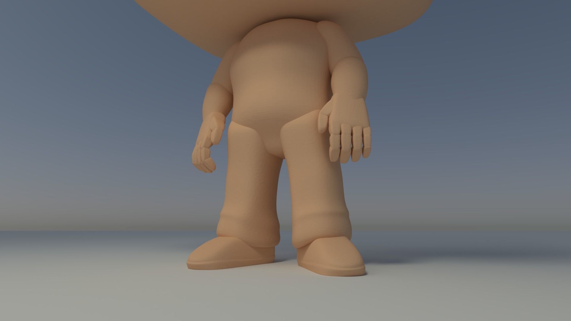 Custom Pop Bald Man Glasses Figure 3D Print 3D print model 3D print model_8