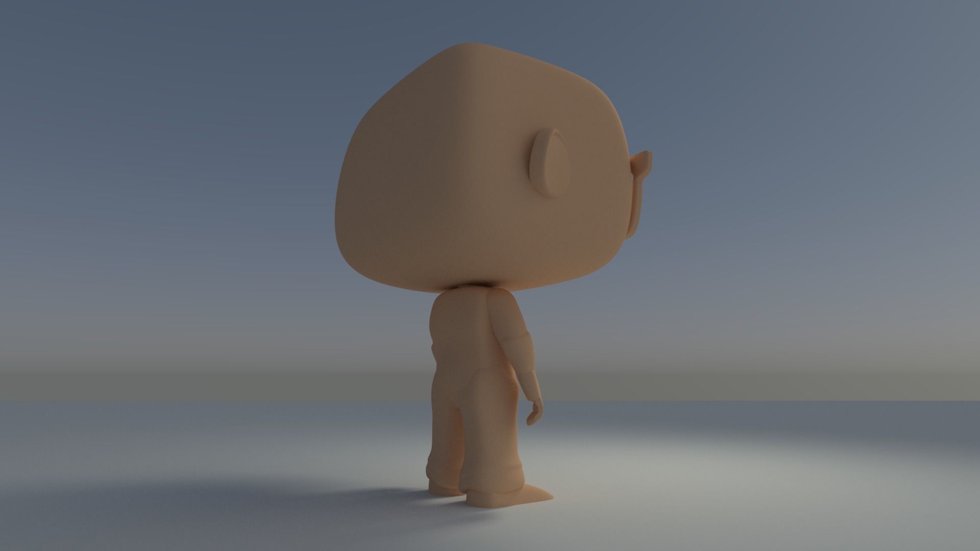 Custom Pop Bald Man Glasses Figure 3D Print 3D print model 3D print model_4