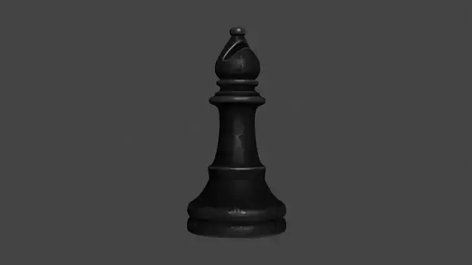 CHES-003 Chess Bishop Black 3D model