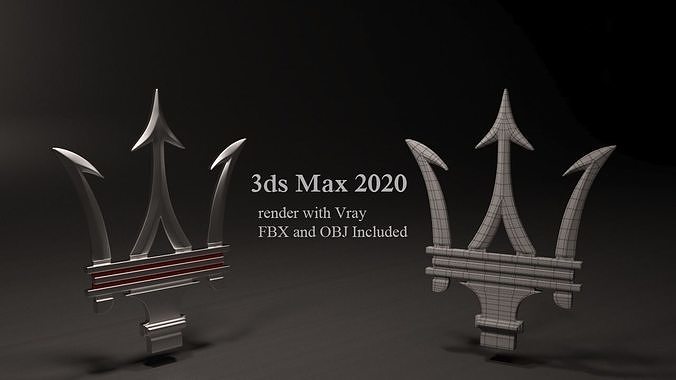 maserati logo Free 3D model