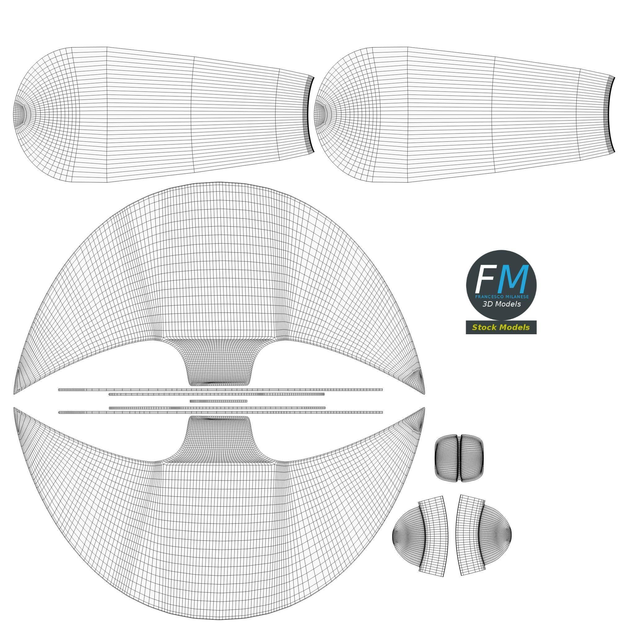 Half Moon knife 3D model_11