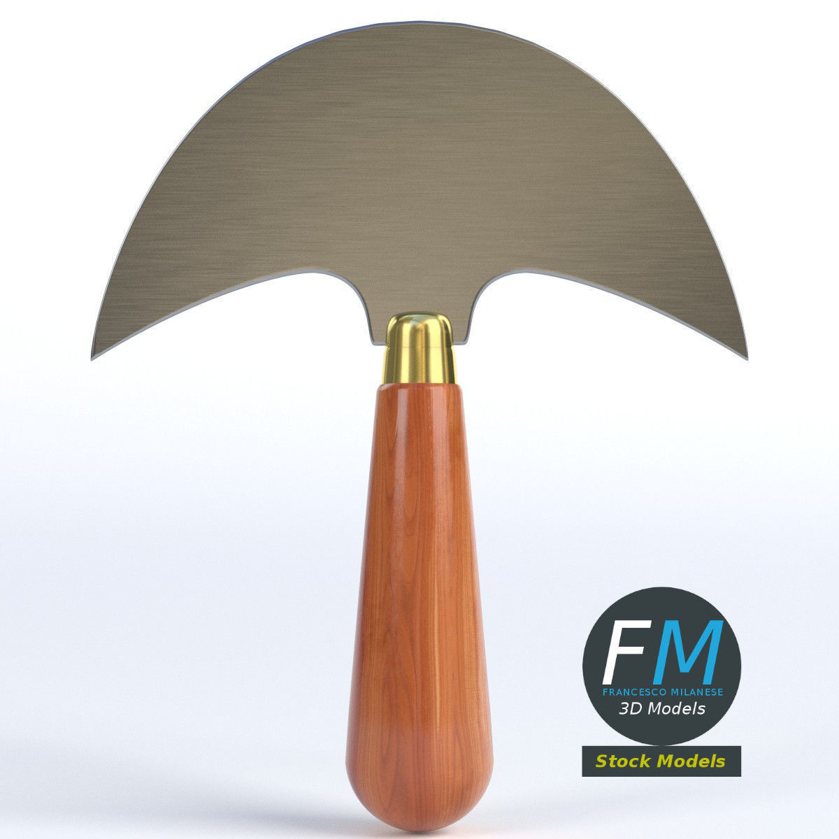 Half Moon knife 3D model_3