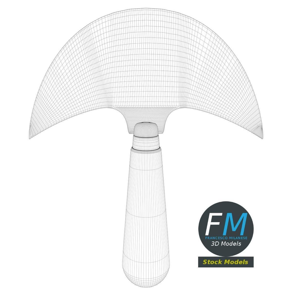 Half Moon knife 3D model_7