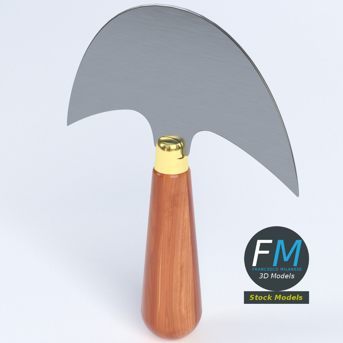 Half Moon knife 3D model_2