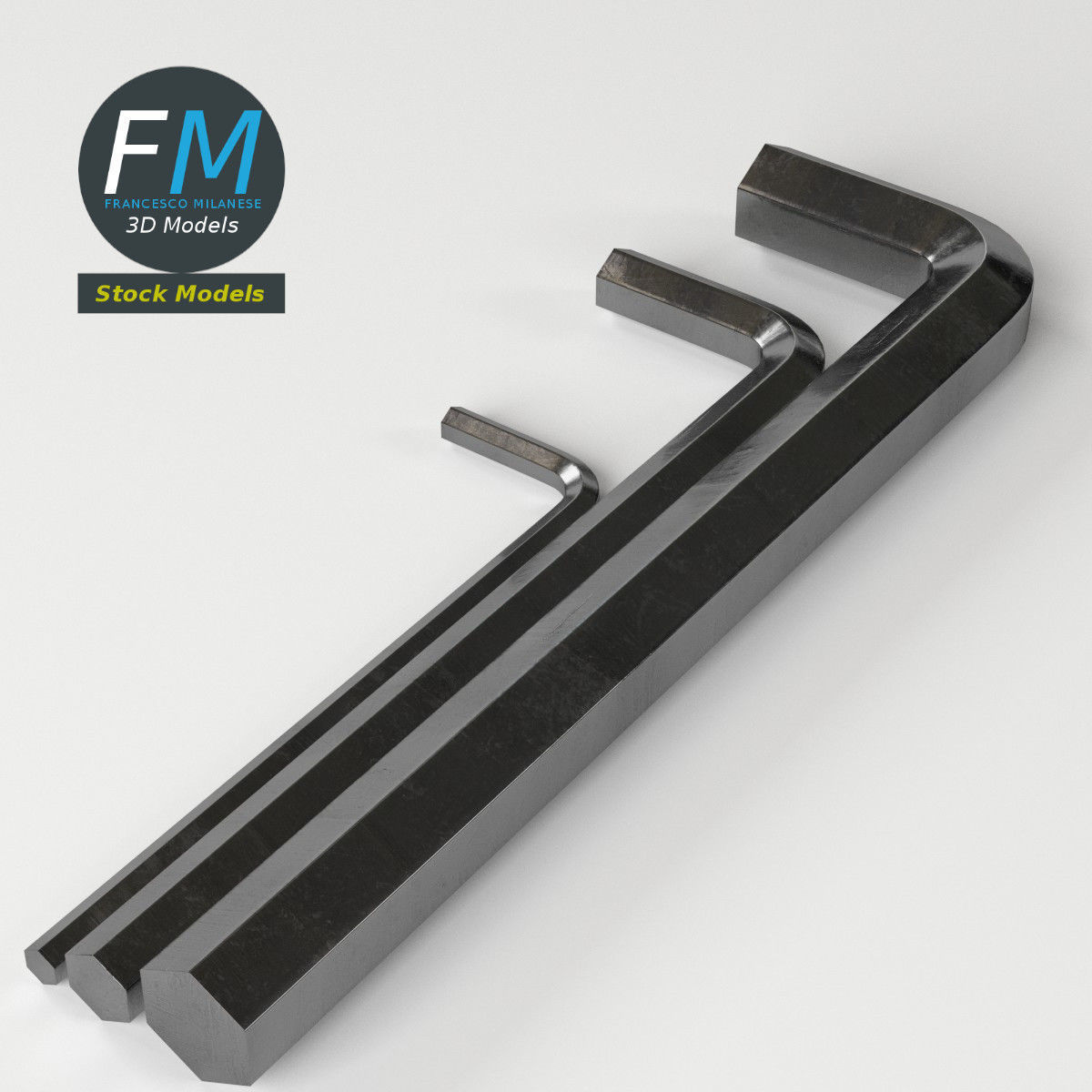 Allen hex keys 3D model_5