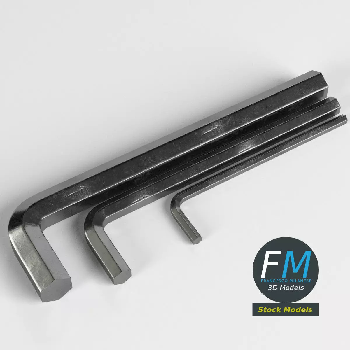 Allen hex keys 3D model_0