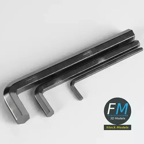 Allen hex keys 3D model
