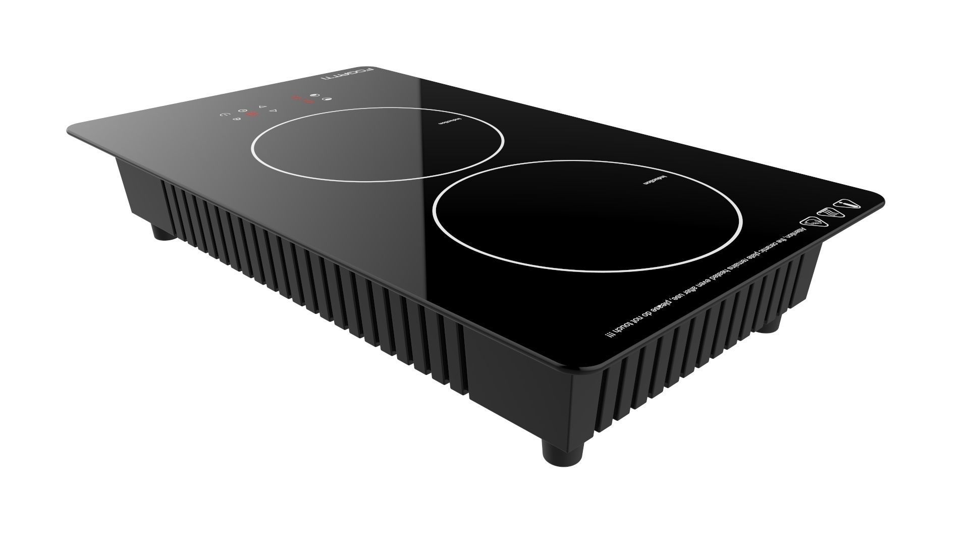 Fogatti Cooktop 2 Burners 200 Induction 3D model_6