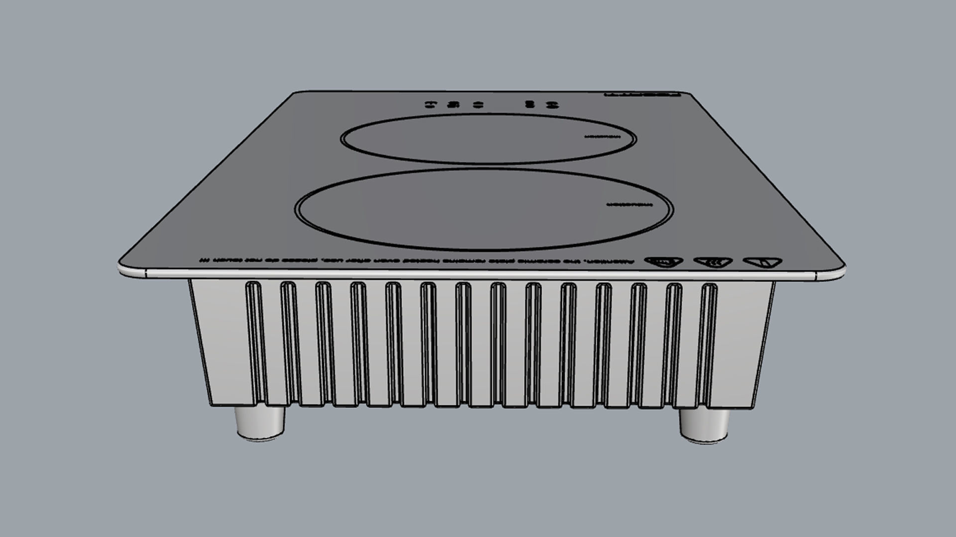 Fogatti Cooktop 2 Burners 200 Induction 3D model_14