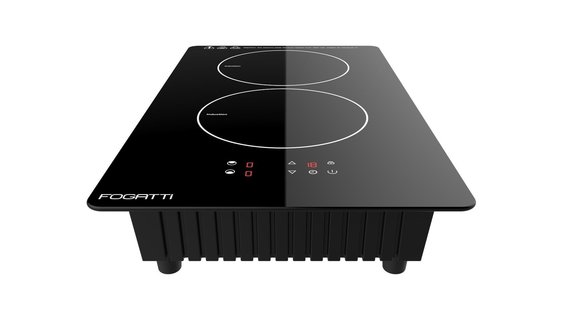 Fogatti Cooktop 2 Burners 200 Induction 3D model_1