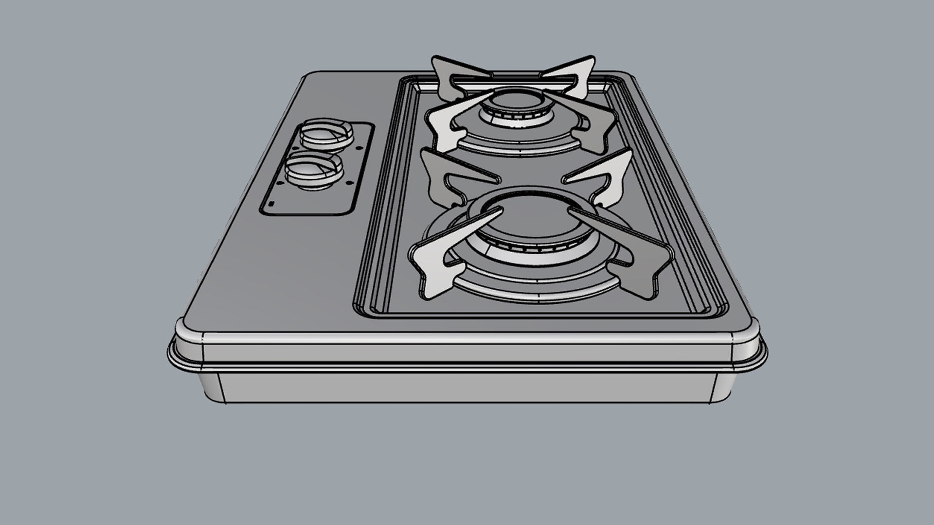 Fogatti Cooktop 2 Burners 200i 3D model_14