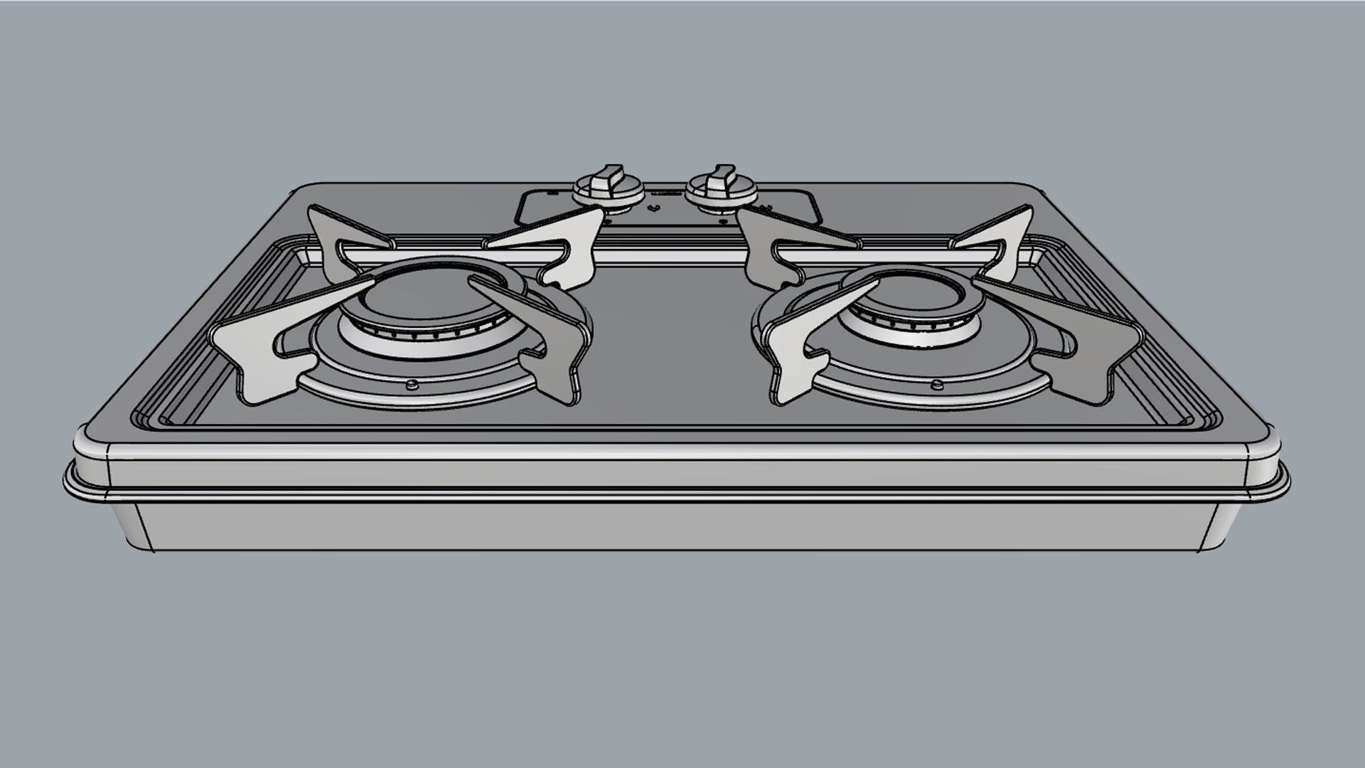 Fogatti Cooktop 2 Burners 200i 3D model_15