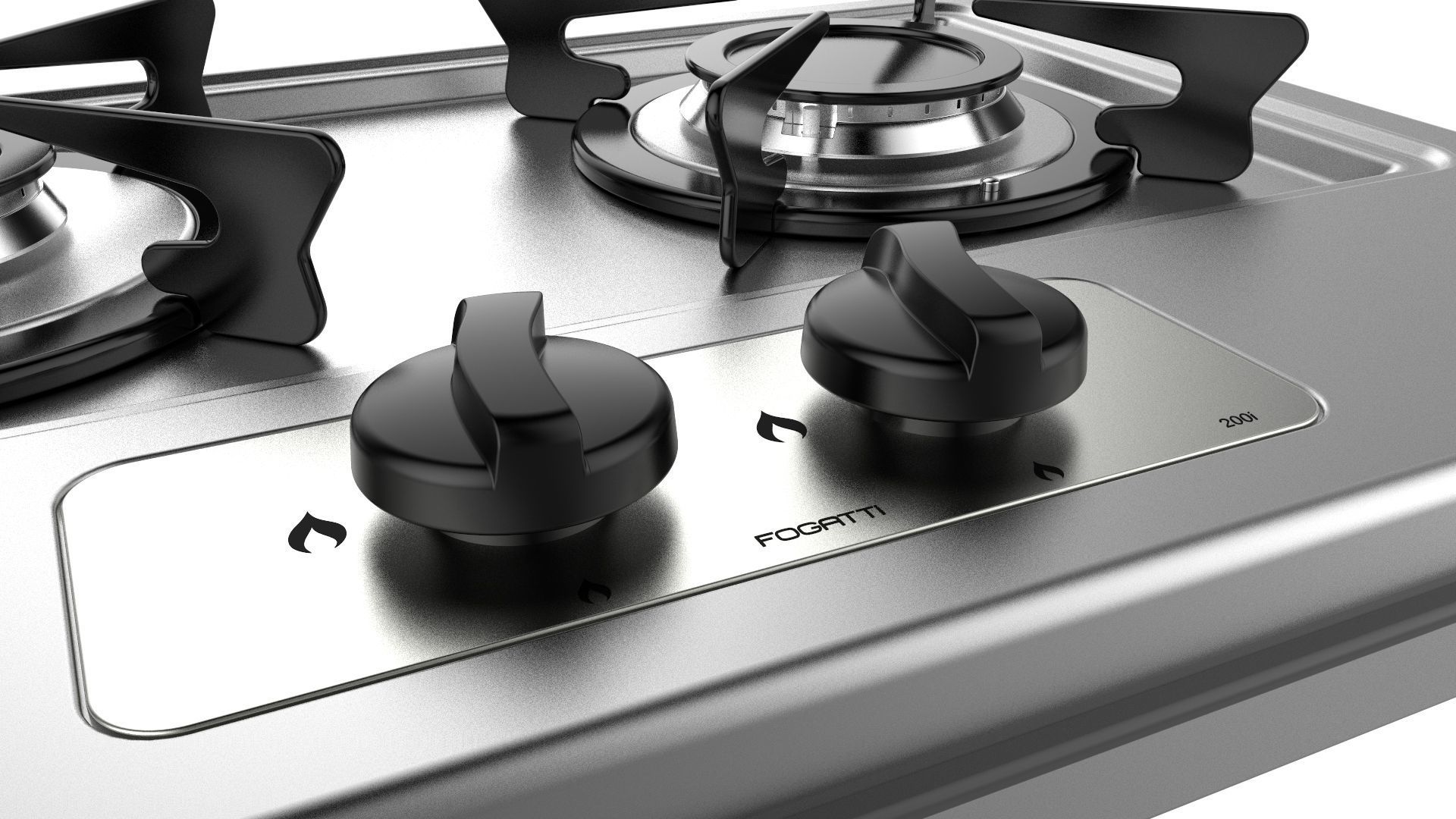 Fogatti Cooktop 2 Burners 200i 3D model_10