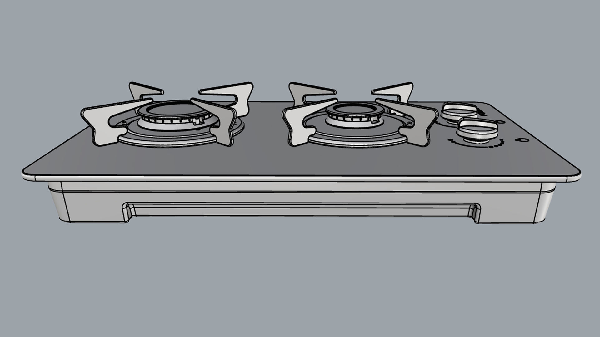 Fogatti Cooktop 2 Burners V200 3D model_16