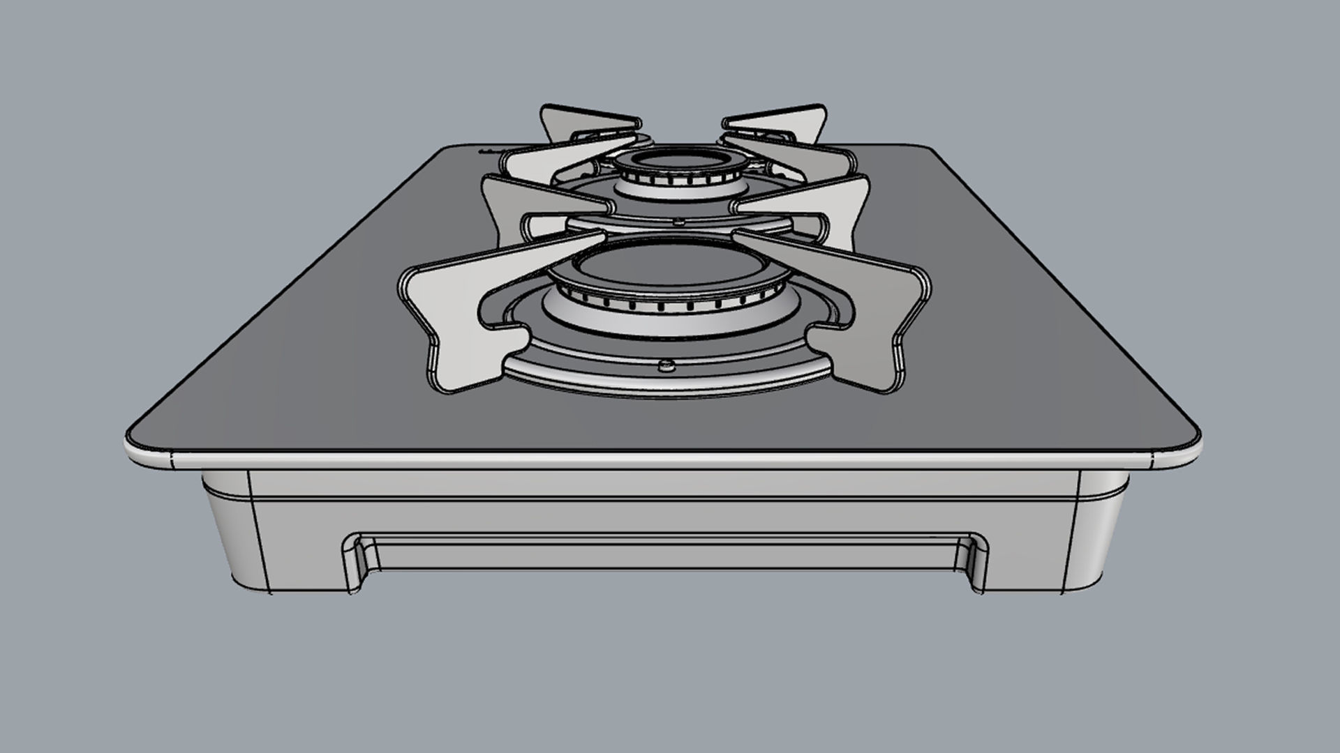 Fogatti Cooktop 2 Burners V200 3D model_15