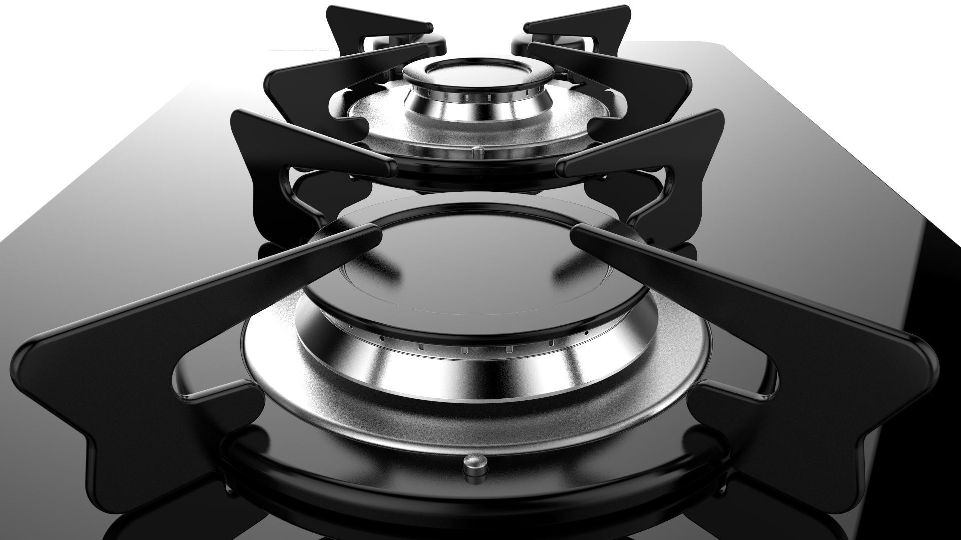 Fogatti Cooktop 2 Burners V200 3D model_12