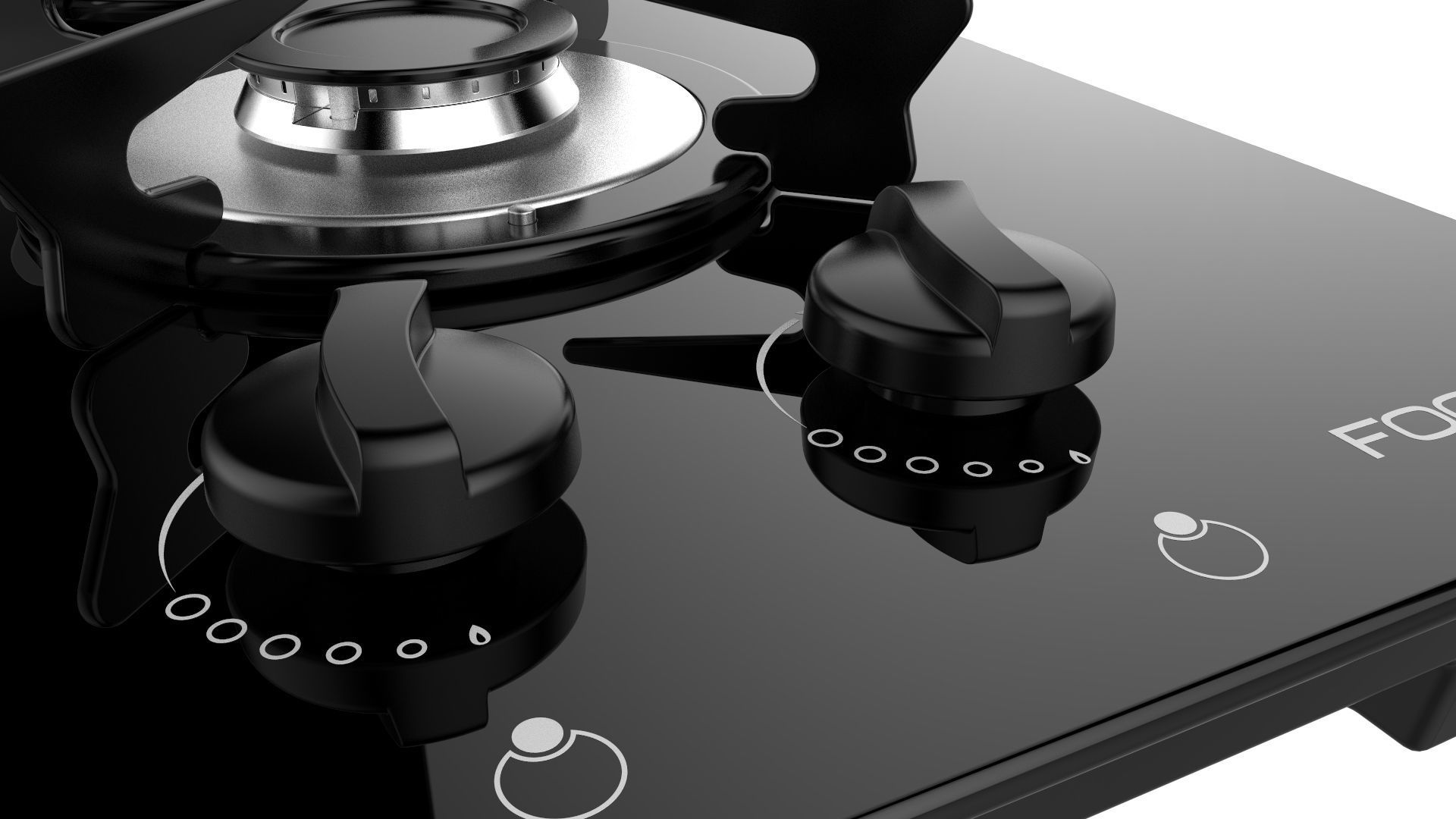 Fogatti Cooktop 2 Burners V200 3D model_11